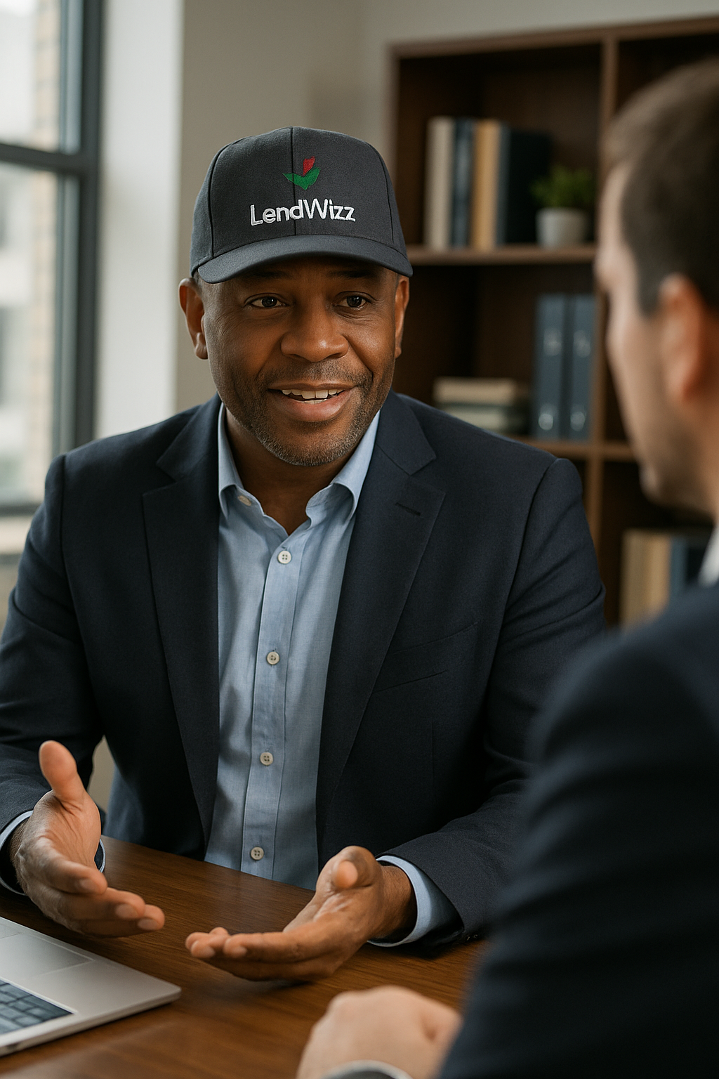 LendWizz Office - Ronald helping a customer